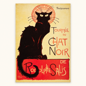 Vintage Kunstdruck Le chat noir
